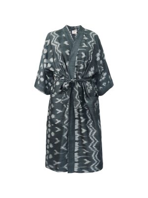 Resort robe, blå, håndvævet bomuld, (h)A.N.D. , Fair Fashionista