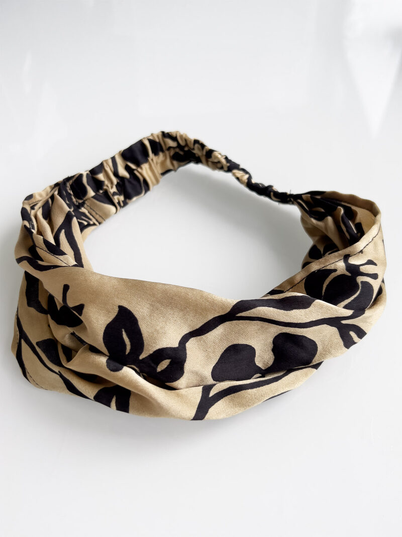 Hårbånd i Silke - Black & Gold - Ketut Riyanti - Fair Fashion fra Bali - Mitzie Mee Shop