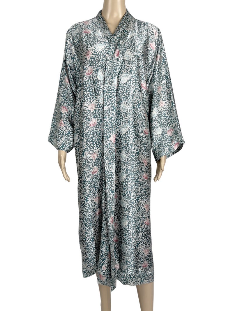 Aquagrøn Silk Robe - Morgenkåbe i Silke - Ketut Riyanti - Fair Fashion fra Bali - Mitzie Mee Shop