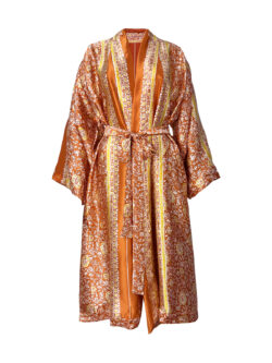 Orange Silk Robe - Morgenkåbe i Silke - Ketut Riyanti - Fair Fashion fra Bali - Mitzie Mee Shop