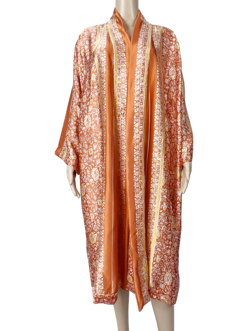 Orange Silk Robe - Morgenkåbe i Silke - Ketut Riyanti - Fair Fashion fra Bali - Mitzie Mee Shop