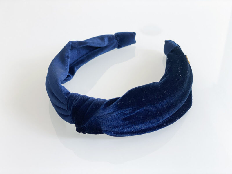 Hårbøjle - Royal Blue Velour - Upcycled stof - CWSG - Mitzie Mee Shop