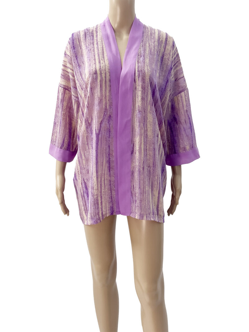Chiffon Short Robe – Shades of Purple - (h)A.N.D. - Fair Fashion - Mitzie Mee Shop