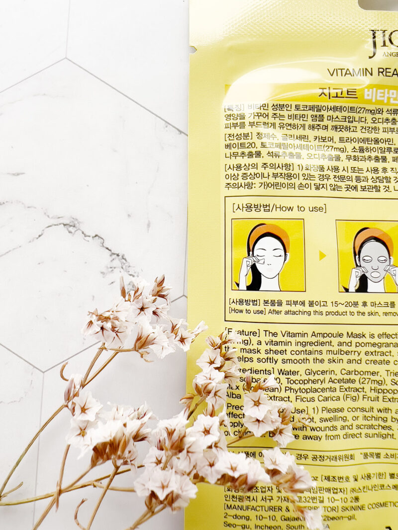 Vitamin Real Ampoule Mask - Jigott - Koreansk Hudpleje - Mitzie Mee