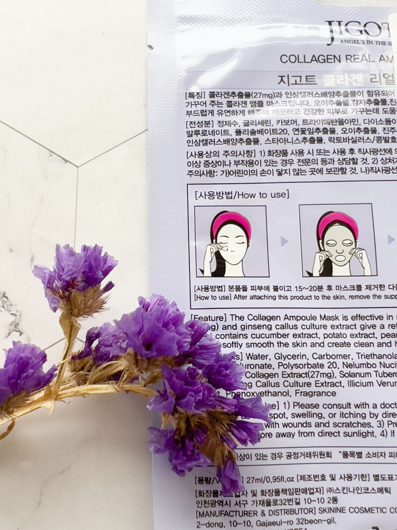 Collagen Real Ampoule Mask - Jigott - Koreansk Hudpleje - Mitzie Mee